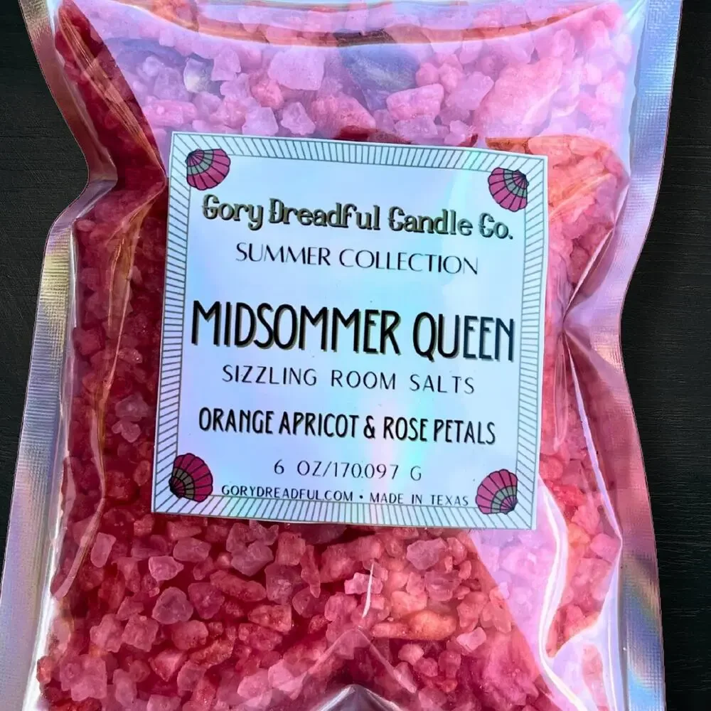 Midsommer Queen Sizzling Room Salt Crystal Potpourri: Orange Apricot Rose Petal
